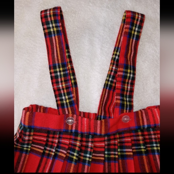 Lord & Taylor | VINTAGE Girls Tartan Plaid Pleated Jumper Skirt Size 4 Girls - Picture 10 of 10